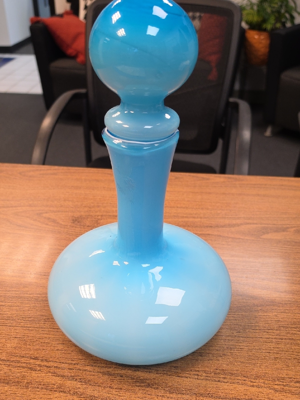 50's - 60's Vintage Cased Glass Decanter Botlle W/stopper